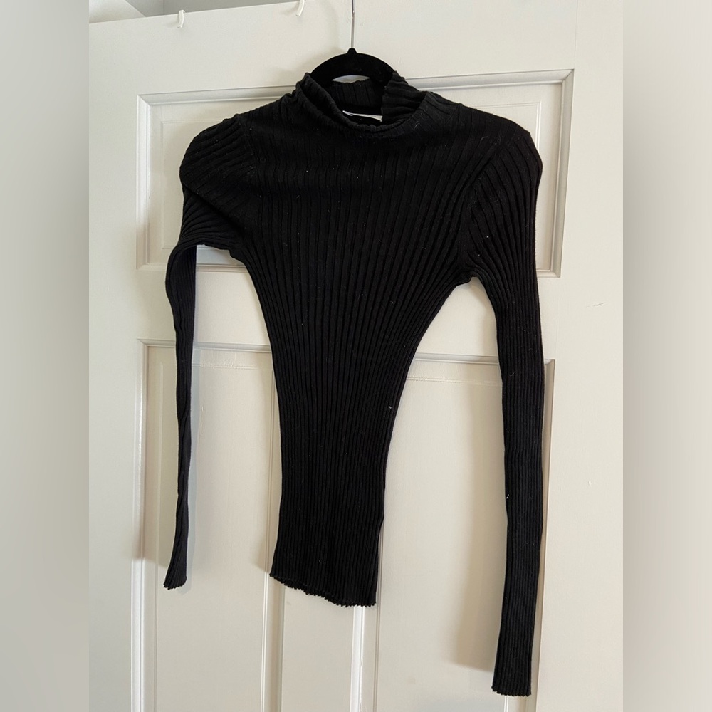 Annie Bing Back Ribbed Turtleneck Sweater